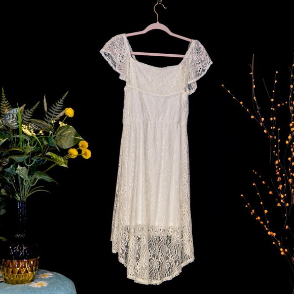 Wide Shoulder Midi Dress - Picture 7 of 7